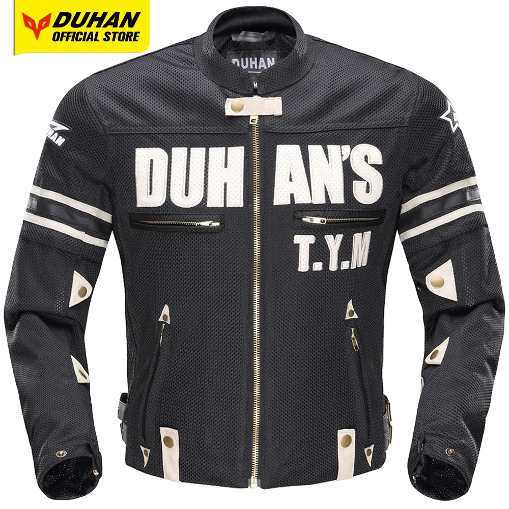 Chaqueta de Moto DUHAN Unisex – Verano, Transpirable y con Protección Vintage - Image 9